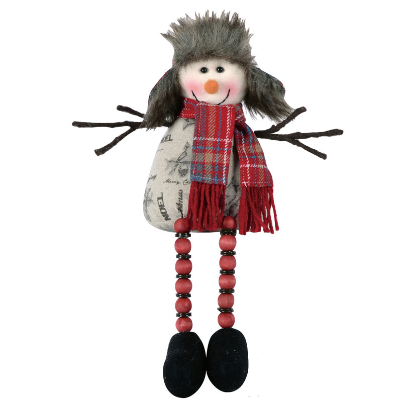 plush snowman shelf sitter